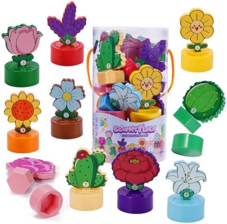 GKDOMS Montessori Shapes & Colors Sorting Flower Garden Toys Matching Game by GKDOMS