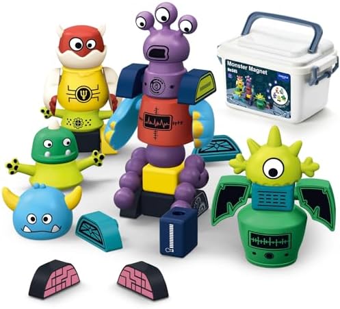 STEM Magnetic Robot Building, Toys for Kids 3 4 5 6 7 8, Transformable Stacking Bots with Storage Box, Creative Learning Christmas and Birthday Gifts for Boys Girls 3-5 4-8 - Image 4