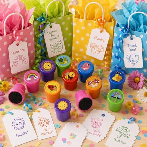 Cinrobiye 24 Pcs Insect Stampers Party Favor Set, Cute Bug Stamps for Kids Birthday Party, Classroom Rewards, Educational Learning Toys, Goody Bag Fillers, Nature Themed Party Supplies - Image 5