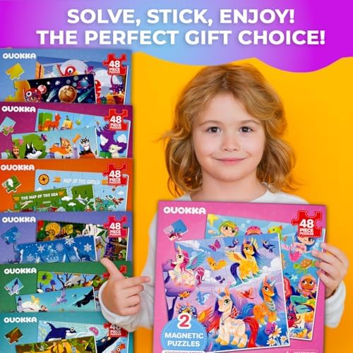 Magnetic Puzzles for Toddlers 3-5 - 2x48 Pieces Travel Games for Kids 2-4 - Image 6