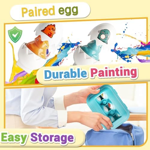 Tinabless Hide & Squeak Dinosaur Eggs, Montessori Sorting & Matching Learning Toys for Toddlers Kids Boys Girls, Easter Basket Stuffers Gifts Party Favors - Image 2