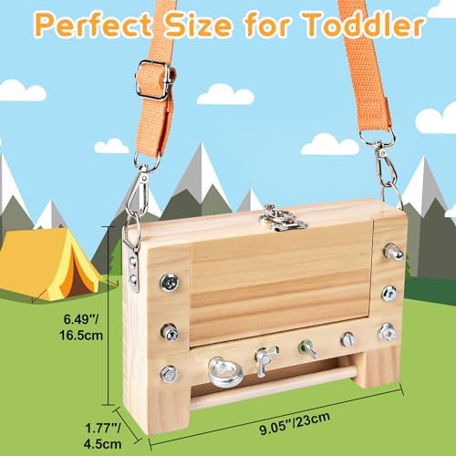 Montessori Screwdriver Board -Lock and Key Toy Set for Kids, Storage Wooden Tools Preschool Toys for 3 4 5 +Year Old, Fine Motor Skills Toys - Image 5
