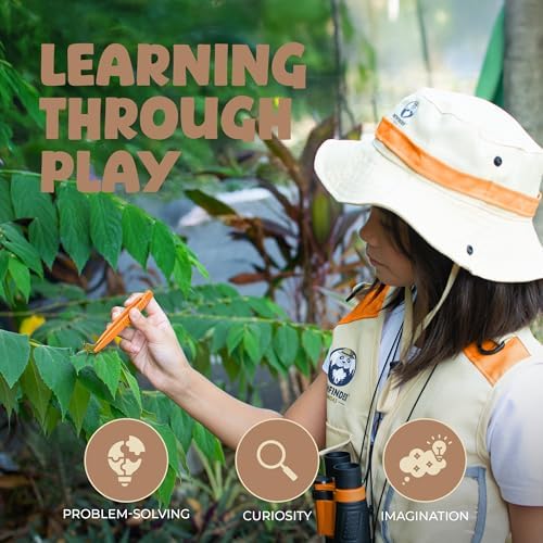Kids Explorer Kit with Safari Vest & Hat for 3-7 Year Old Boys & Girls - Image 3