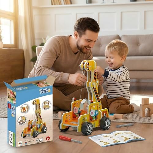 STEM Gravity Crane Science Kit, DIY Pulley & Lever, Energy Conversion - Image 6
