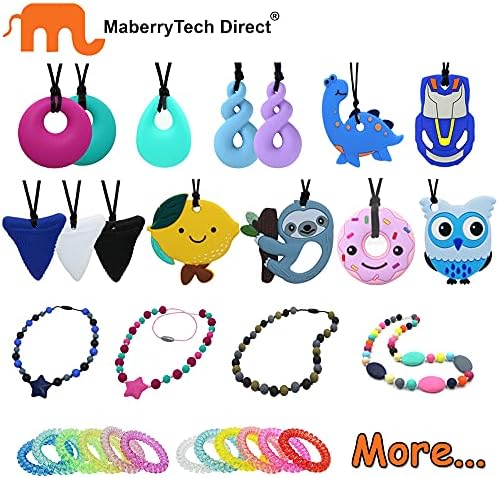 Sensory Chew Necklace for Kids, Oral Motor Aids Chewy Necklace Sensory for Boys Girls with Autism, ADHD, SPD Needs, Oral chew Toys for Sensory Made of Food Grade Silicone BPA Free - Image 7