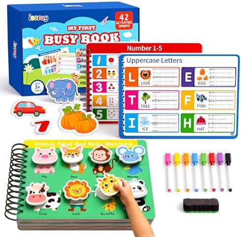 Busy Book for Toddlers 3-5, Montessori Preschool Learning Activities by issray