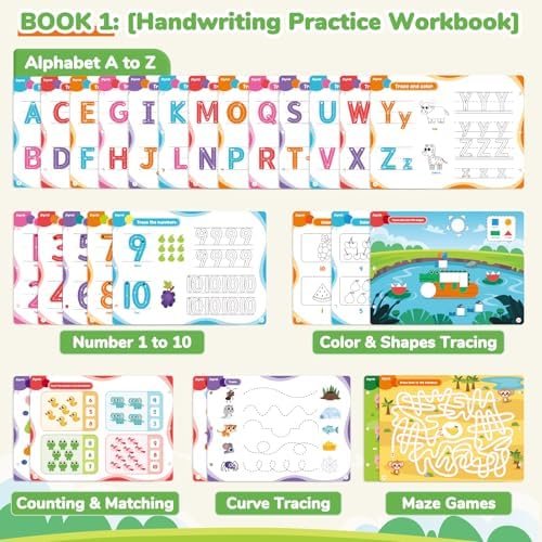 JoyCat Preschool Learning Activities Set (2-Pack) for Toddlers & Kids 3-5 - Image 4
