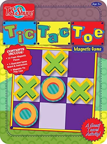 Bendon TS Shure Tic-Tac-Toe Games Magnetic Activity Tin with Foam Magnet Sheet 50522 by BendonInc
