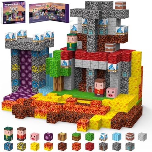 Magnetic Building Blocks, Stacking Magnets,STEM Sensory Toys,Kids Gifts by GRYXPOX-BuildMagwonderWorlds