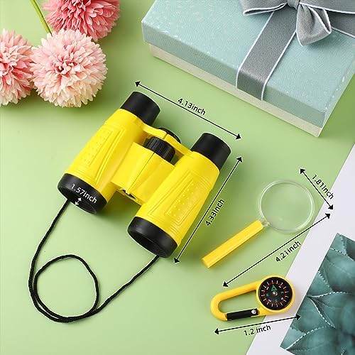 Wettarn 24 Pack Christmas Kid Mini Binocular Compass Magnifying Glass Set for 3-12 Years Boy Girl Toddler Gifts Small Compact Telescope Binocular for Bird Watching Outdoor Camping Hiking Exploring - Image 7