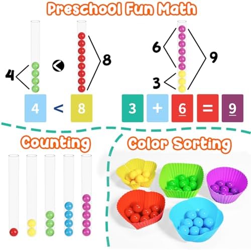Counting and Color Sorting Kit Toy, Preschool Kindergarten Learning Activ - Image 3