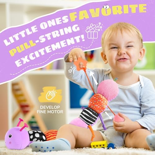 AWOTOY Baby Toys 6-12 Months Music Caterpillar Infant Toys Stuffed Animals - Image 4