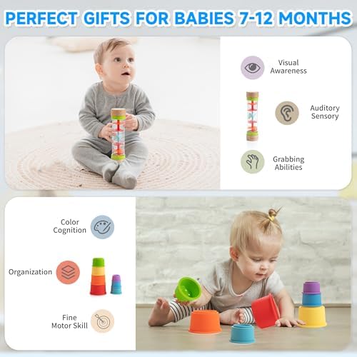 WOODMAM Montessori Toys for Babies 7-12 Months, 9 in 1 Educational Play Kit - Image 4