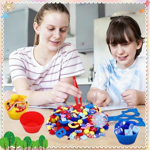 Sensory Bin Filler Set with Pom Poms, Sensory Bin Fillers - Image 4