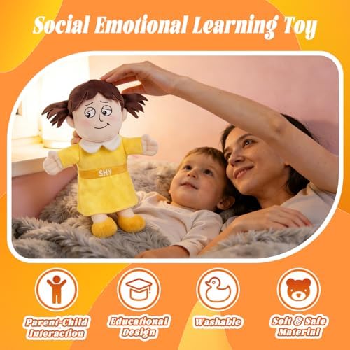 Shy Emotion Hand Puppet for Kids & Toddlers – 12 Inch - Image 4