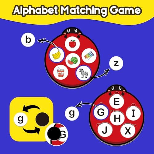 Alphabet Games Letter Learning Toys ABC Flash Cards for Toddler, Speech Therapy Alphabet Matching Game for Kids, Homeschool Supplies Kindergarten Preschool Classroom Must Haves - Image 3