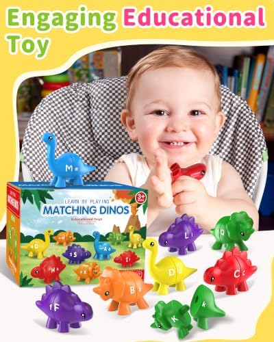 Walenty 26PCS Dinosaur Alphabet Learning Toys for Toddlers Kids 3-5 - Image 4