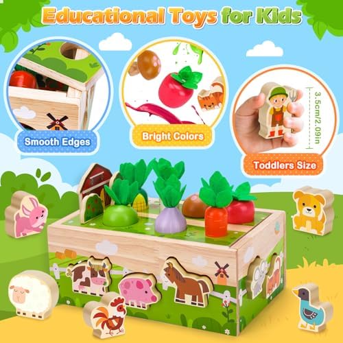 1 Year Old Girl Gifts, Montessori Wooden Toy for Toddlers 1-3, Baby Toys - Image 6