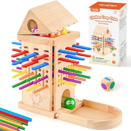 Wooden Stick Pulling Balance Game for Kids Ages 3-8 by Unknown