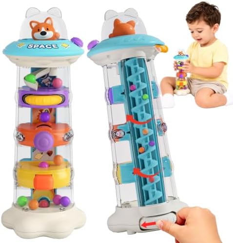 Montessori Ball Drop Toy for Space Activity Tower Kids Ages 3-6 by Unknown