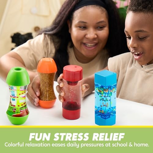 JOYIN 4-Pack Fidget Tubes for Kids, Sensory Tubes, Stress Relief Toy, Speech Therapy, Calming Toys for Children with Autism, Calm Down Corner Classroom Supplies, Back to School Gifts for Students - Image 6