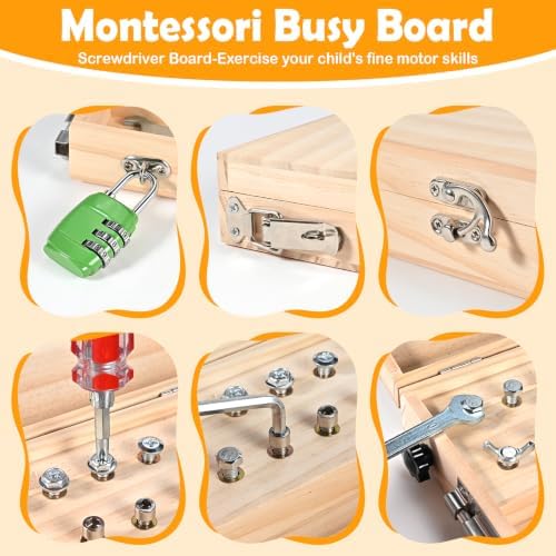 Montessori Screwdriver Board Set for 3 4 5 Year Old Birthday Gift - Image 4