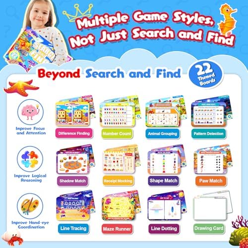 Baobrava Search and Find Game Books, Preschool Learning Activities for Kids - Image 5