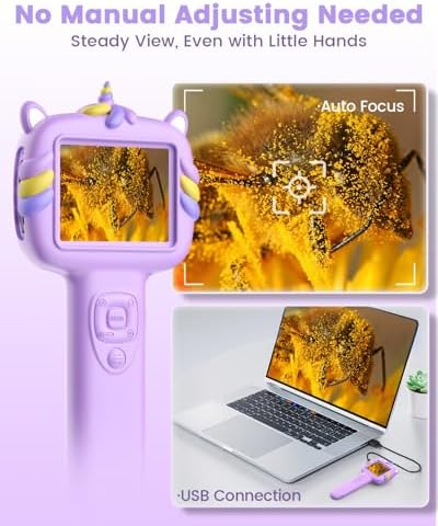 Kids Microscope Outdoor Toys - Handheld Microscopes Autofocus - Image 5
