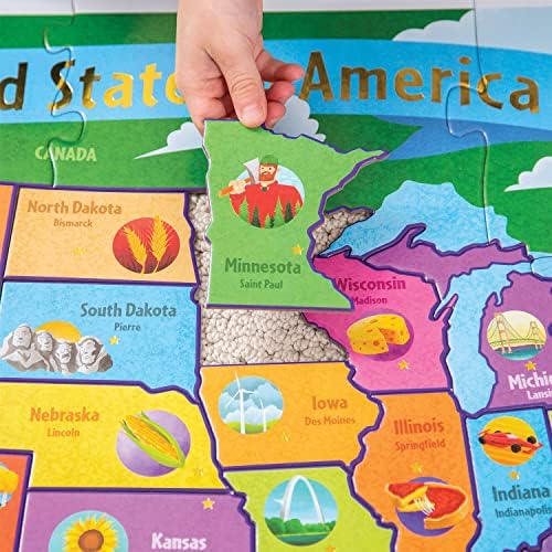 Peaceable Kingdom Jumbo USA Floor Puzzle 54 Pieces - Image 3