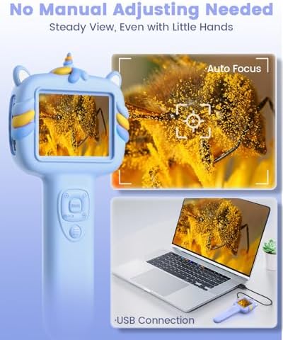 Kids Microscope Outdoor Toys - Handheld Microscopes Autofocus - Image 5