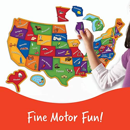 Learning Resources Magnetic U.S. Map Puzzle - Educational Map of the United States of America, Geography Matching Games, Kids Homeschool and Classroom Must Haves, Gifts for Boys and Girls - Image 5