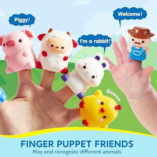 Play-Act Learning Toys for 1 2 3 Years Old, Counting, Matching & Sorting Montessori Learning Farm Train Including 9 Farm Animals, Birthday Gift for Baby Boys Girls - Image 5