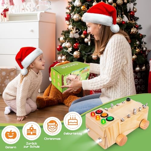 Montessori Schraubendreher Brett, Montessori Busy Board Spielzeug ab 2-6 Jahr, Montessori Activity Board Holzspielzeug Motorikspielzeug Lernspielzeug für Babys Kleinkinder Jungen Mädchen - Image 6