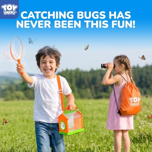 TOY Life Bug Catcher for Kids, Bug Catching Kit Kids Explorer Kit with Butterfly Net, Catching Tool, Tweezers, Magnifying Glass, Binoculars, Insect Catcher, Educational Outdoor Toys Kid Adventure Set - Image 2