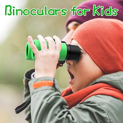 Scotamalone Kids Binoculars Shock Proof Toy Binoculars Set for Age 3-12 Years Old Boys Girls Bird Watching Educational Learning Hunting Hiking Birthday Presents - Image 3