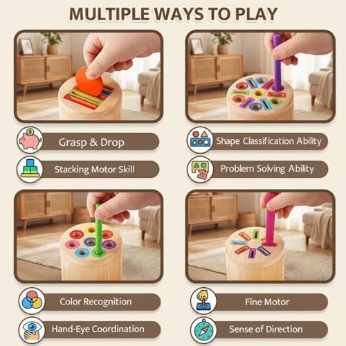 Wooden Montessori Toys for 1, 2,3 Year Old - Image 3