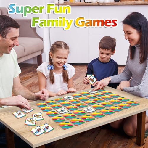 Aizweb Match Game,Memory Game, Vehicle 48 Pcs Toddler Card Games for Kids Ages 3 4 5 6,Flash Cards for Preschool Kindergarten Learning Activities,Educational Toys Homechool Supplies - Image 6