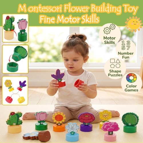 GKDOMS Montessori Shapes & Colors Sorting Flower Garden Toys Matching Game - Image 2