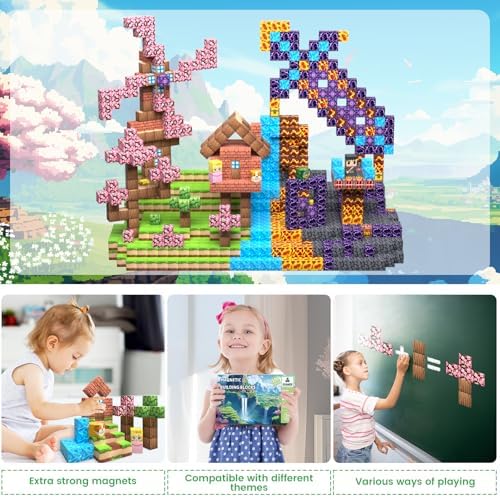 Magnetic Blocks, 100PCS Toys Building Cube Birthday Gifts for Kids - Image 5