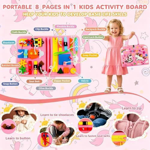 Busy Board Montessori Toys for Children,Felt Sensory Activity Board Sorting Toy for Kids - Image 2