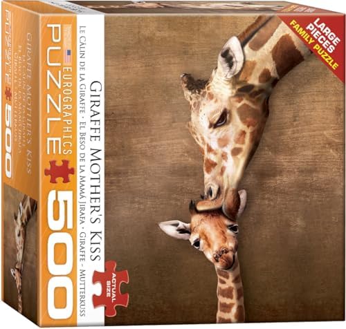 Giraffe Mother's Kiss Puzzle, 500-Piece by EuroGraphics
