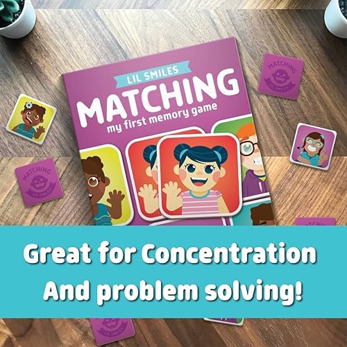 Chuckle & Roar Lil Smiles Matching Memory Game – Preschool Concentration Board Game with Friendly Faces, 3 Themed Decks (at Home, Outside, On-The-Go), 180 Cards, 2–6 Players, Ages 6+ - Image 4