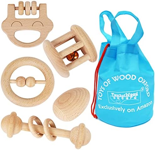 TOWO Wooden Baby Rattles Maracas, Musical Shaker Toy for Infants - Image 5