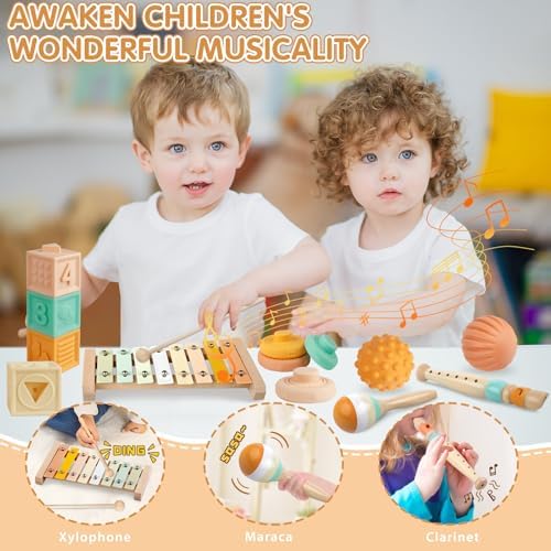 6-in-1 Montessori Baby Toy Set with Musical Instruments Toddler Baby Gift - Image 4