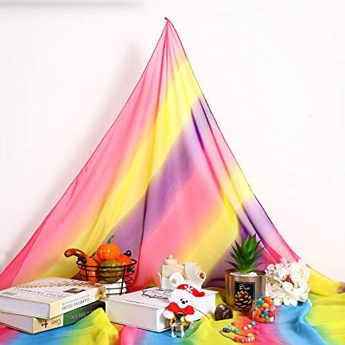 Geyoga 3 Pcs Square Play Scarf 27 Inch Rainbow Sweet Silks Dance Juggling Scarf for Kids Pretend Creative Play, Dress up and Childhood Fun - Image 4