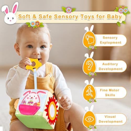 Easter Baby Toys Montessori Toys Baby Tissue Box Toy for Babies 3 6 9 Months, Easter Gifts, Easter Basket Stuffers for Babies - Image 7