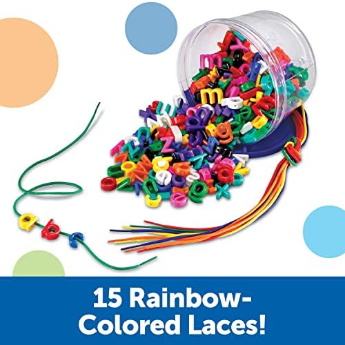 Learning Resources Lowercase Lacing Letters - 275 Pieces, Ages 3+ Toddler Alphabet Learning Toys, Preschool Games, Homeschool Supplies, Fine Motor Skills Toys, Alphabet Beads, Early Spelling - Image 3