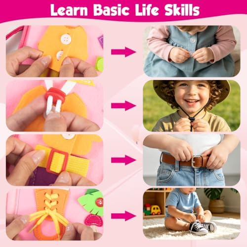 Busy Board Montessori Toys for 2 Year Old Girl Birthday Gift Busy Book - Image 4
