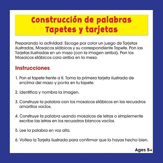 Really Good Stuff Spanish Word Building Mats & Cards, 1 Multi-Item Kit - Image 3