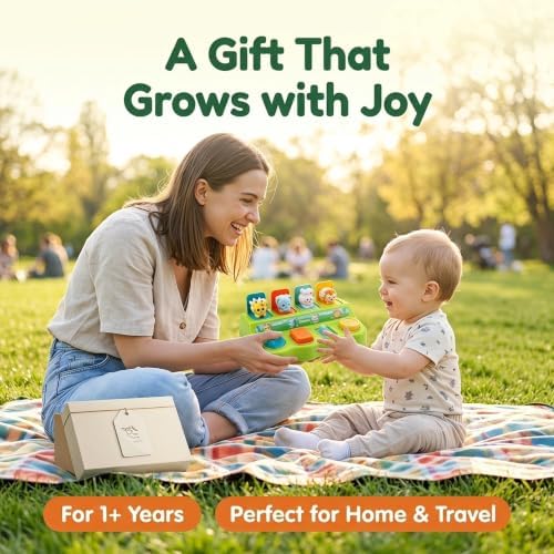 Montessori Interactive Pop-Up Animal Toy, Cause & Effect Learning Toy with 4 Switches, Surprise Animal Sensory Play for Baby Boys & Girls 6–18 Months - Image 7